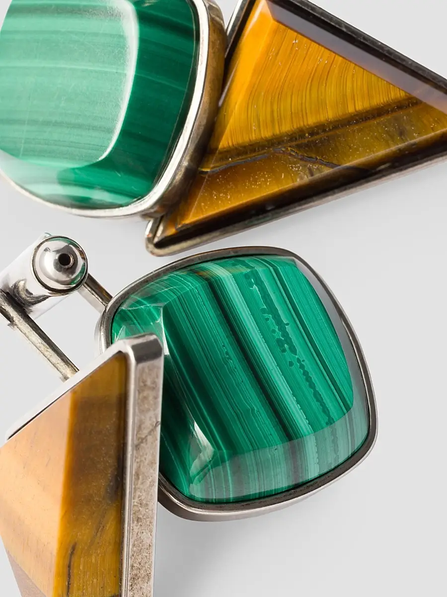 Prada Men's Metal and Semi-Precious Stone Cufflinks | Thumbnail 4 Prada Men's Metal and Semi-Precious Stone Cufflinks | Thumbnail 4
