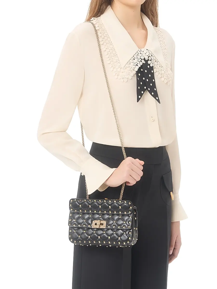 Valentino Women's Small Nappa Rockstud Spike Crossbody Bag | Thumbnail 2