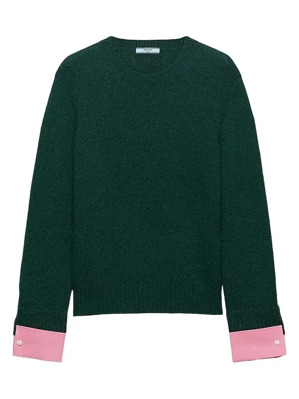 Prada Women's Wool and Cashmere Crew-Neck Sweater