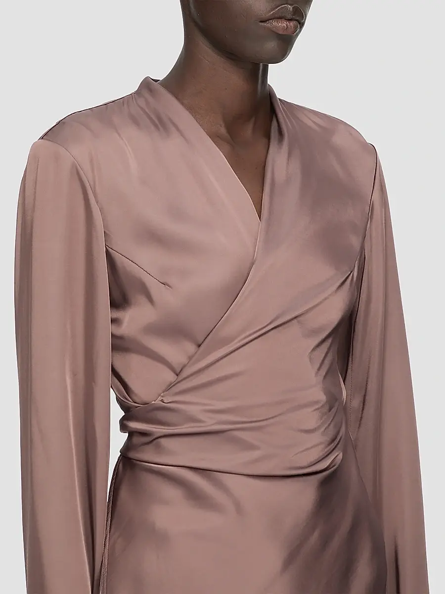 Rick Owens Women's Laura Satin Wrap T-Shirt | Thumbnail 4 Rick Owens Women's Laura Satin Wrap T-Shirt | Thumbnail 4