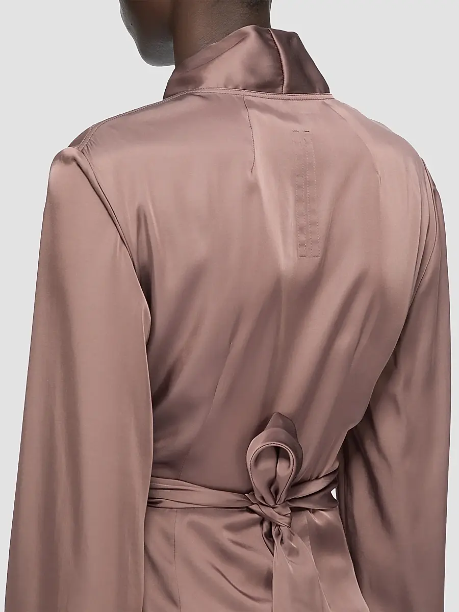 Rick Owens Women's Laura Satin Wrap T-Shirt | Thumbnail 5 Rick Owens Women's Laura Satin Wrap T-Shirt | Thumbnail 5