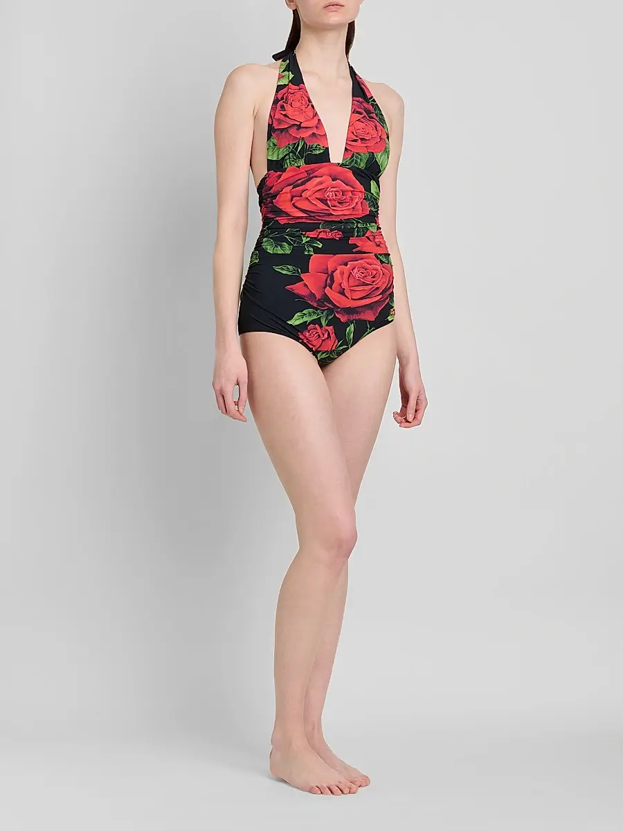 Dolce & Gabbana Women's St. Sicilia Retro One-Piece Swimsuit | Thumbnail 4