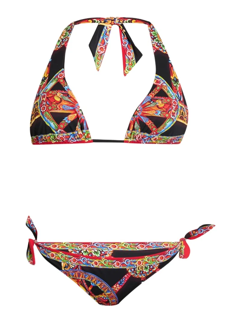 Dolce & Gabbana Women's St. Carretto Printed Bikini