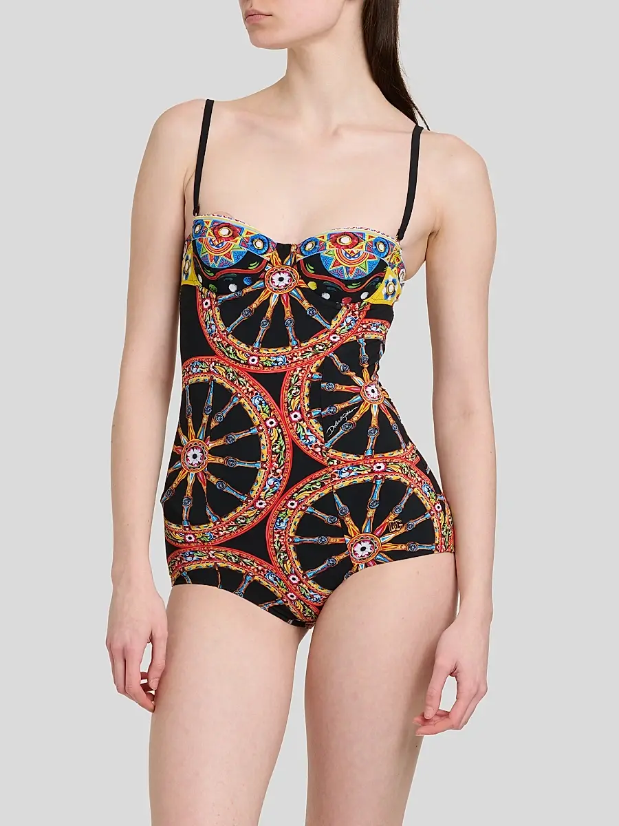 Dolce & Gabbana Women's St. Carretto Retro One-Piece Swimsuit | Thumbnail 4 Dolce & Gabbana Women's St. Carretto Retro One-Piece Swimsuit | Thumbnail 4