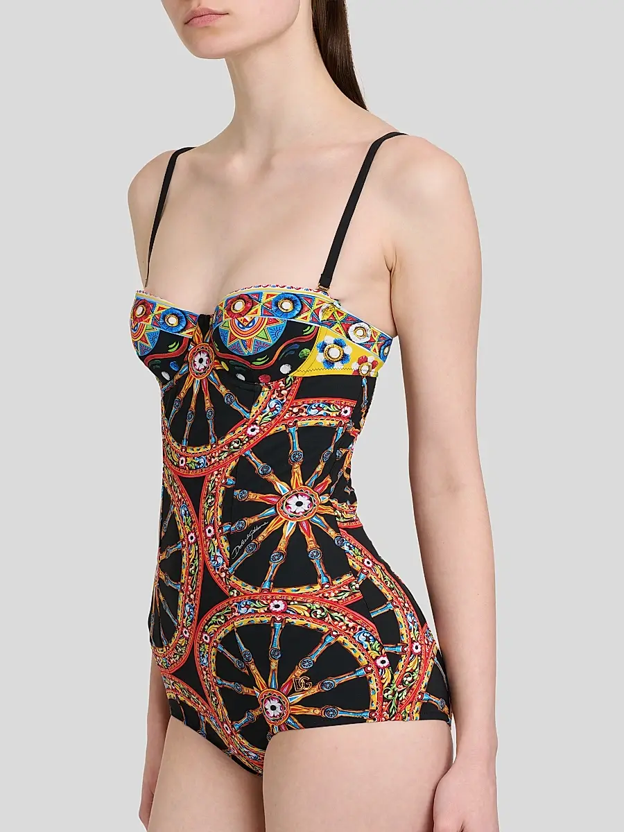 Dolce & Gabbana Women's St. Carretto Retro One-Piece Swimsuit | Thumbnail 5 Dolce & Gabbana Women's St. Carretto Retro One-Piece Swimsuit | Thumbnail 5