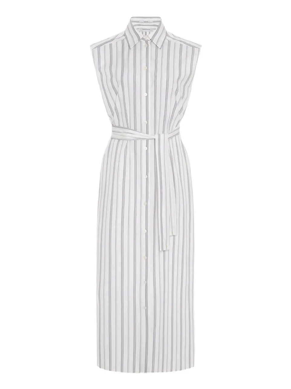 Another Tomorrow Women's Sleeveless Pleat Back Tie Dress