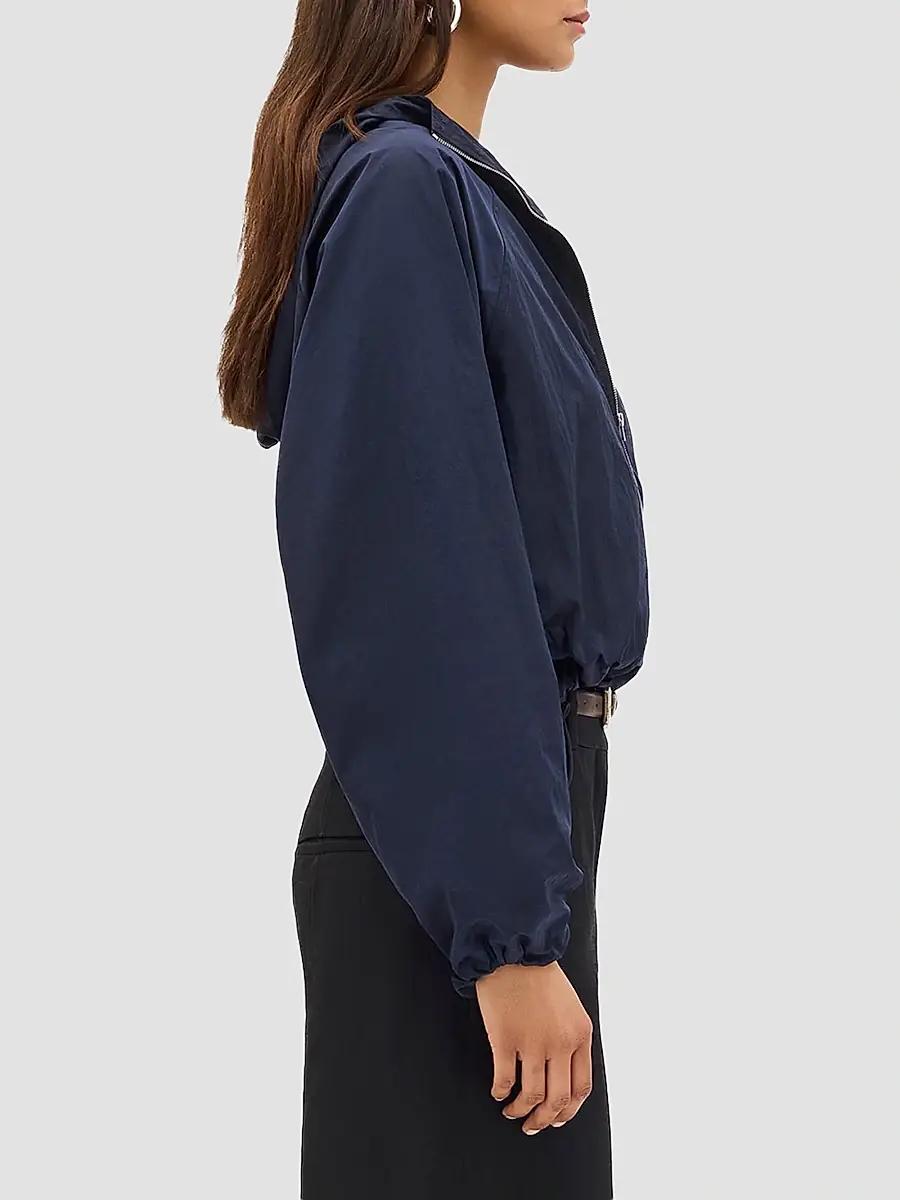 Another Tomorrow Women's Nylon Short Blouson Jacket | Thumbnail 3 Another Tomorrow Women's Nylon Short Blouson Jacket | Thumbnail 3