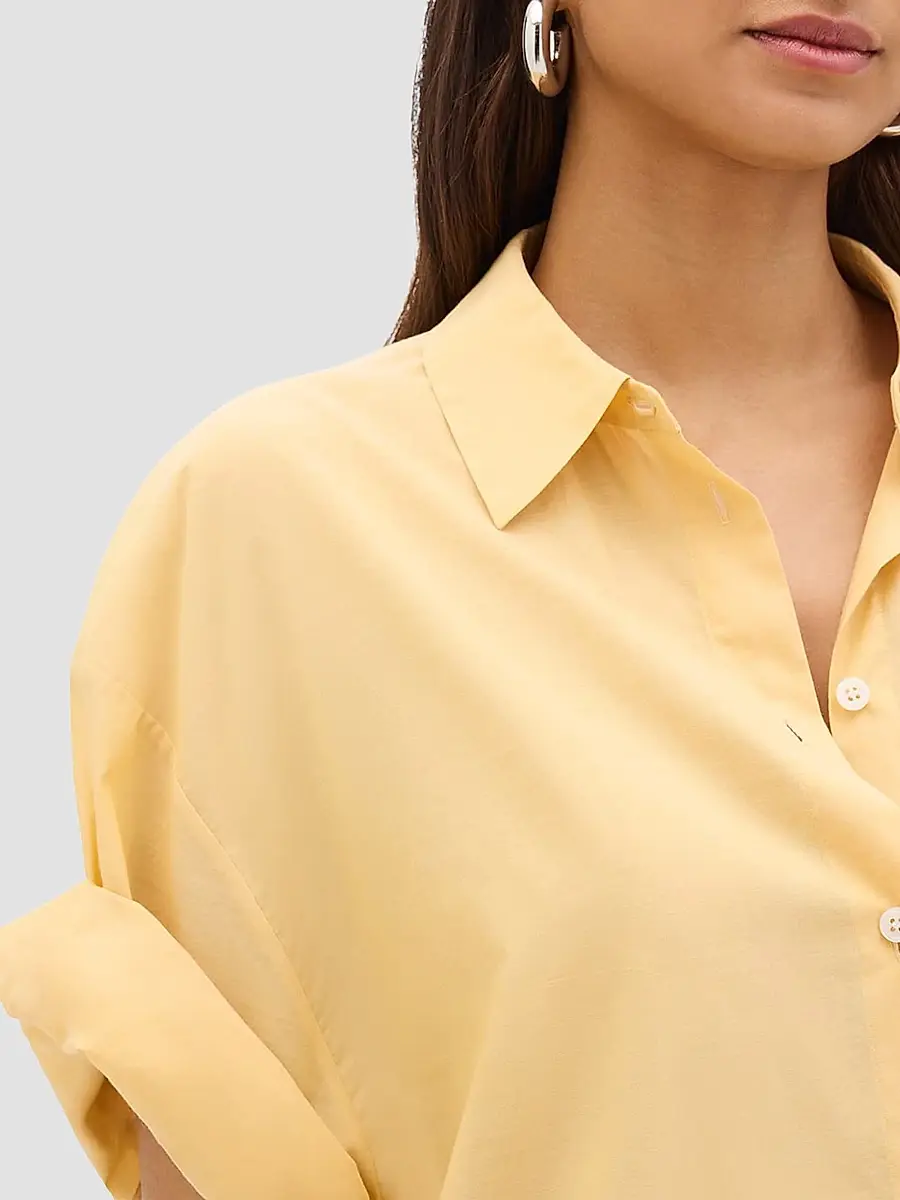 Another Tomorrow Women's Voile Short Sleeve Shirt | Thumbnail 5 Another Tomorrow Women's Voile Short Sleeve Shirt | Thumbnail 5