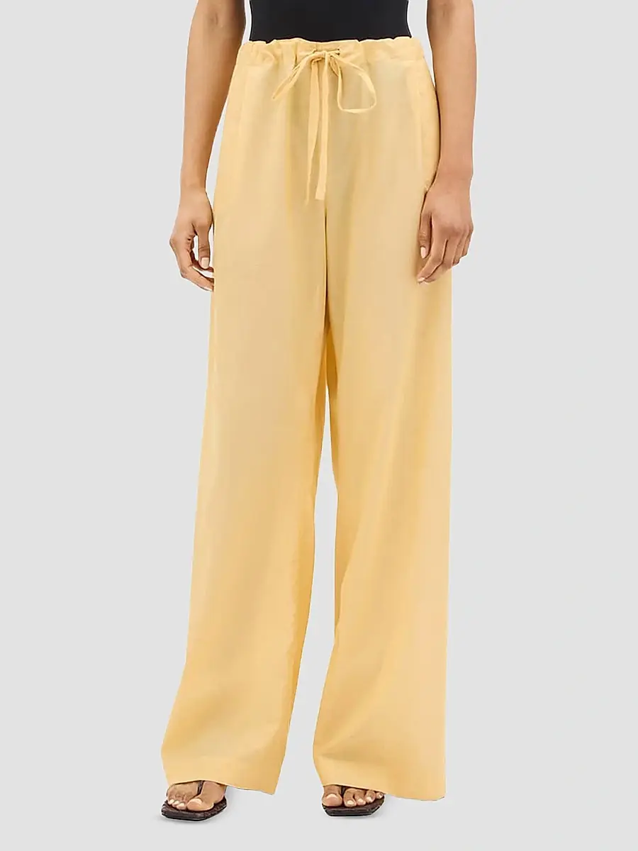Another Tomorrow Women's Voile Drawcord Pants | Thumbnail 2 Another Tomorrow Women's Voile Drawcord Pants | Thumbnail 2