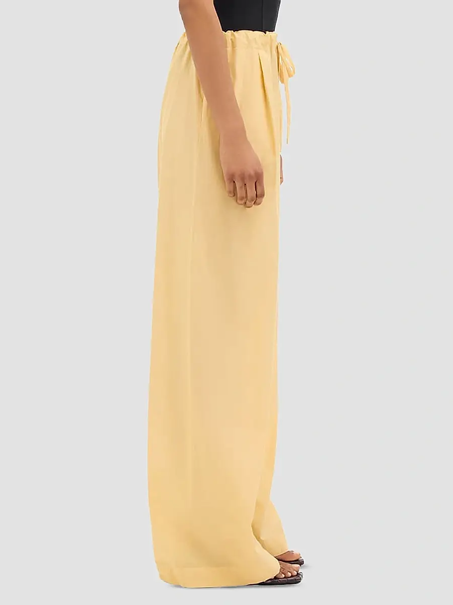 Another Tomorrow Women's Voile Drawcord Pants | Thumbnail 3 Another Tomorrow Women's Voile Drawcord Pants | Thumbnail 3