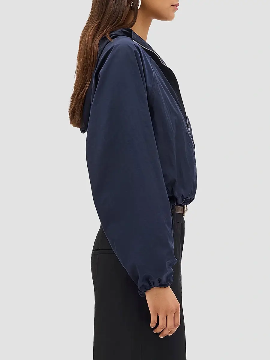 Another Tomorrow Women's Nylon Short Blouson Jacket | Thumbnail 3 Another Tomorrow Women's Nylon Short Blouson Jacket | Thumbnail 3