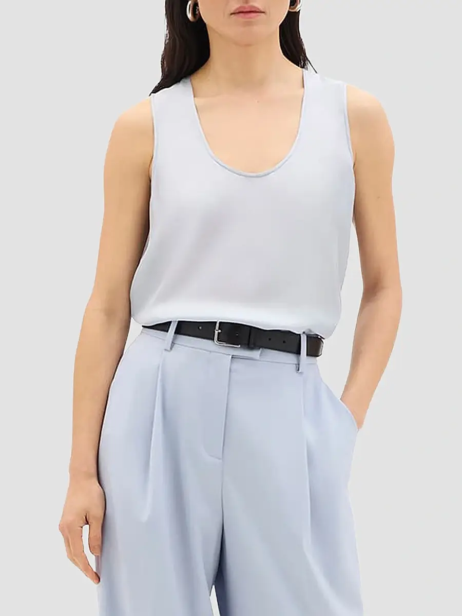 Another Tomorrow Women's Silk Tank | Thumbnail 2 Another Tomorrow Women's Silk Tank | Thumbnail 2