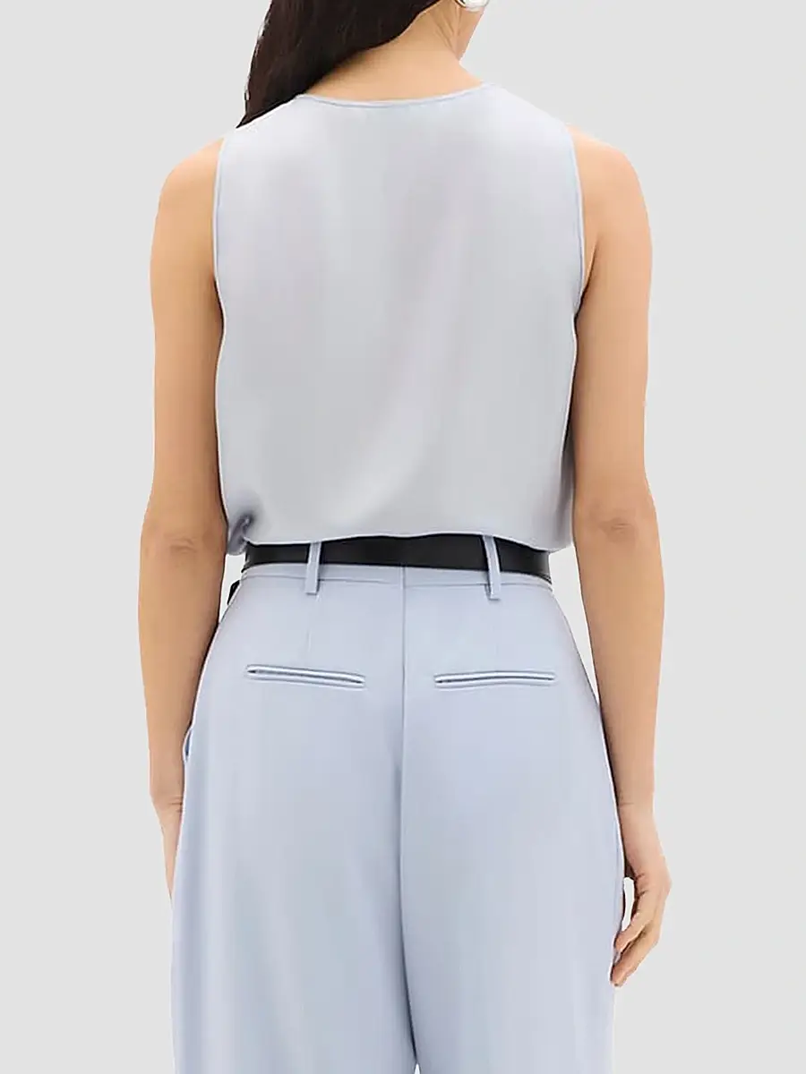 Another Tomorrow Women's Silk Tank | Thumbnail 4 Another Tomorrow Women's Silk Tank | Thumbnail 4