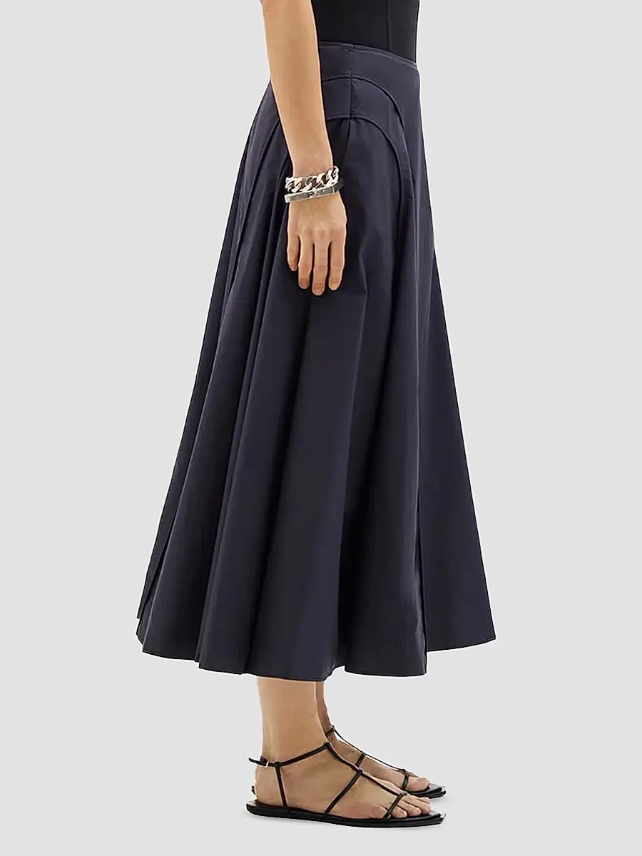 Another Tomorrow Women's Seamed Full Maxi Skirt | Thumbnail 3 Another Tomorrow Women's Seamed Full Maxi Skirt | Thumbnail 3