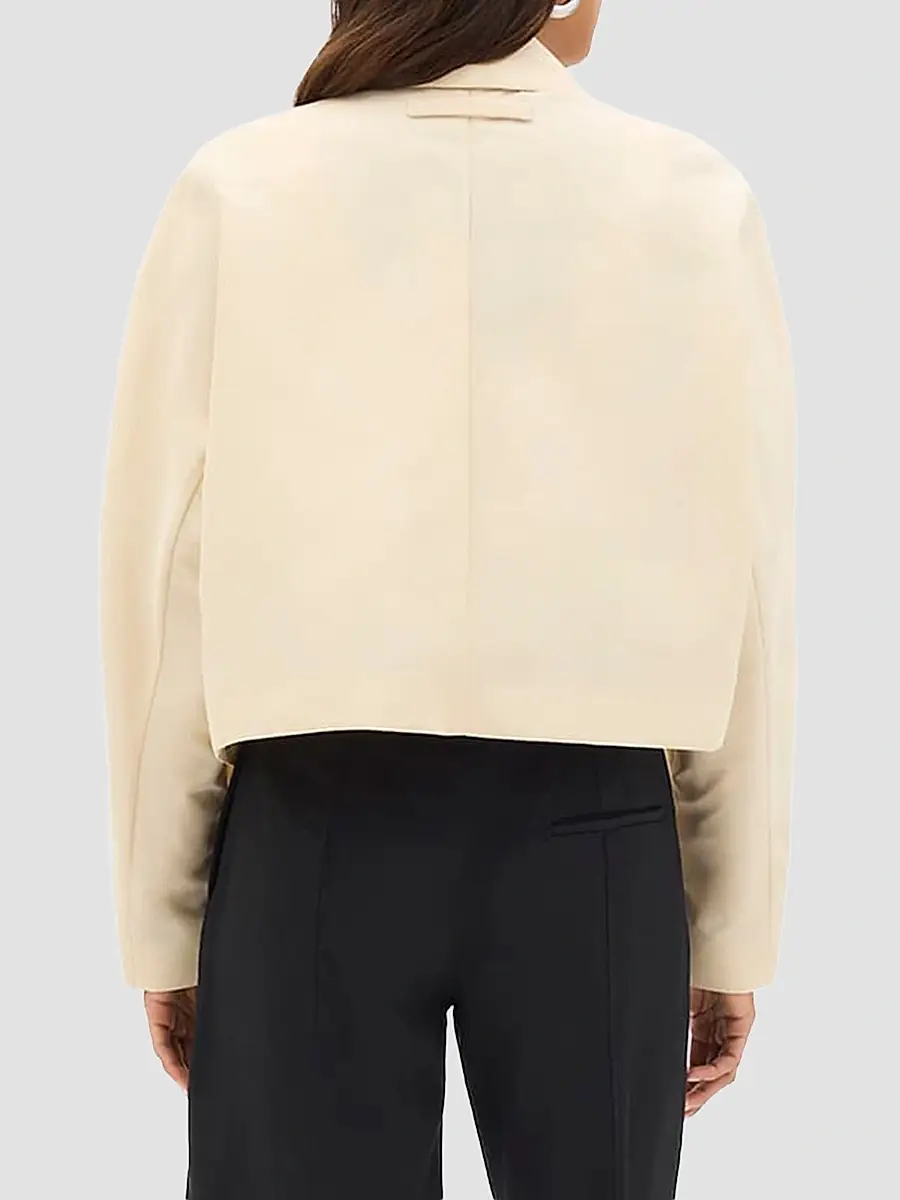 Another Tomorrow Women's Short Balmacaan Jacket | Thumbnail 4 Another Tomorrow Women's Short Balmacaan Jacket | Thumbnail 4