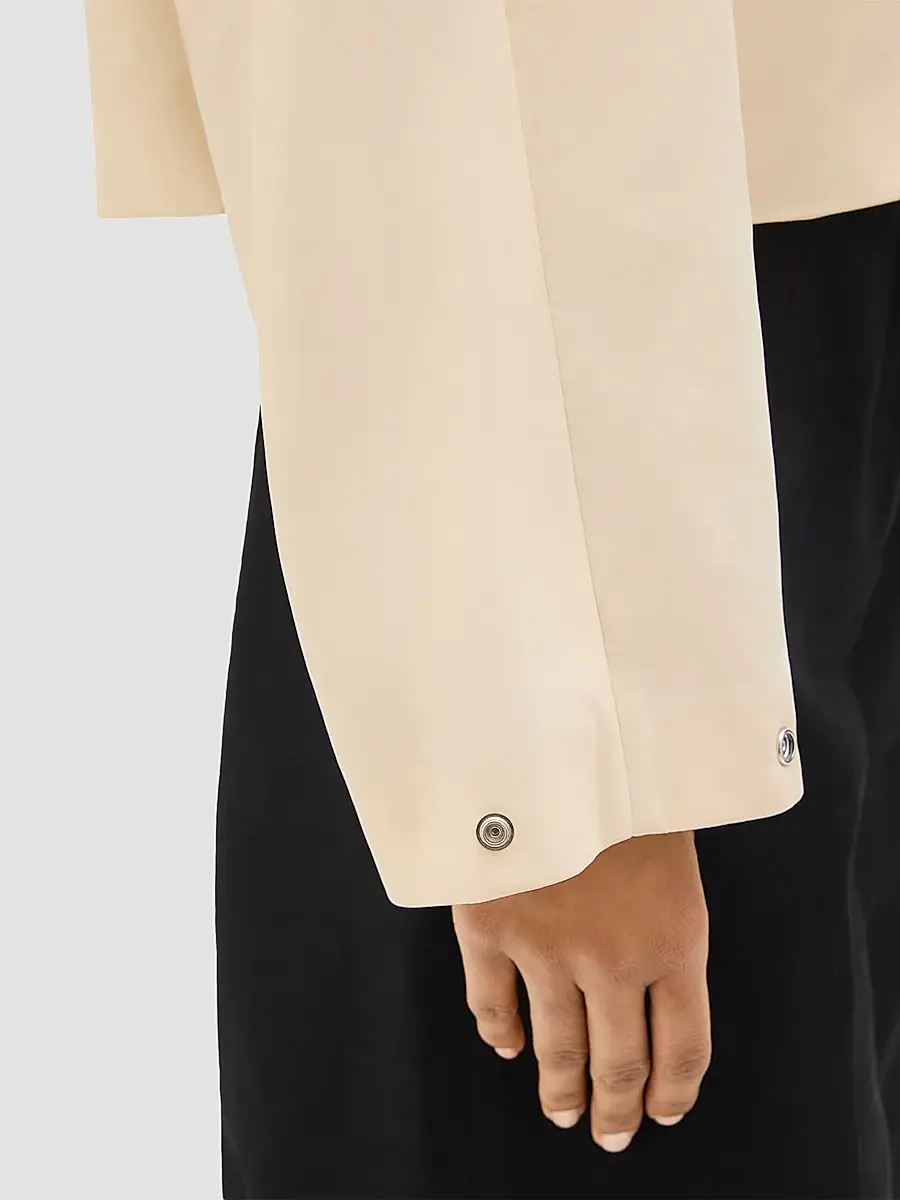 Another Tomorrow Women's Short Balmacaan Jacket | Thumbnail 5 Another Tomorrow Women's Short Balmacaan Jacket | Thumbnail 5
