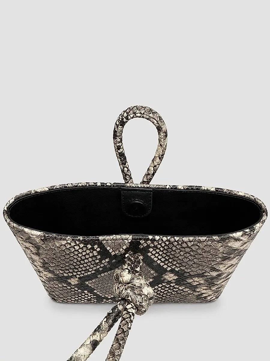 Ahikoza Women's The Senna Midi Snake-Embossed Printed Leather Top Handle Bag | Thumbnail 2 Ahikoza Women's The Senna Midi Snake-Embossed Printed Leather Top Handle Bag | Thumbnail 2