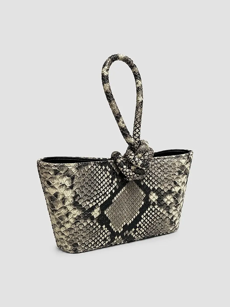 Ahikoza Women's The Senna Midi Snake-Embossed Printed Leather Top Handle Bag | Thumbnail 3 Ahikoza Women's The Senna Midi Snake-Embossed Printed Leather Top Handle Bag | Thumbnail 3