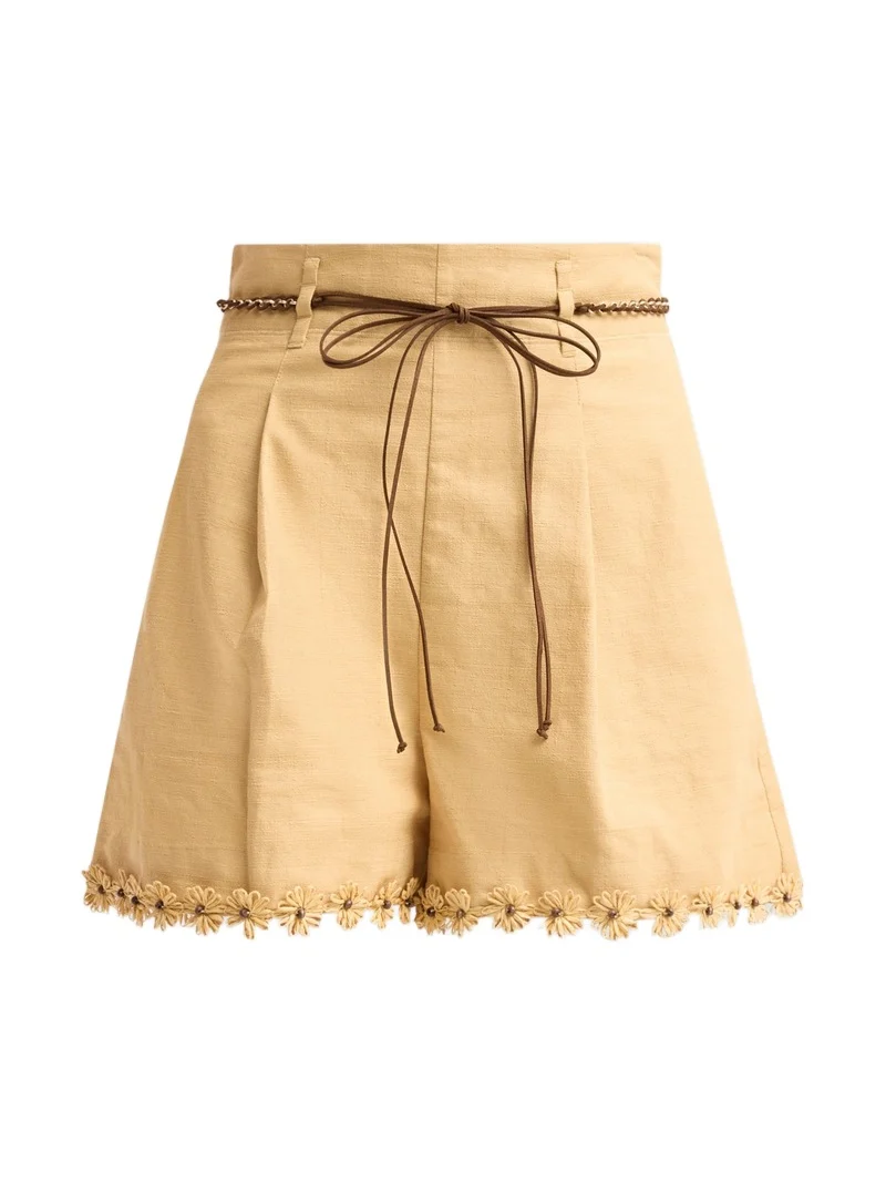Zimmermann Women's Mahon Flower Trim Shorts