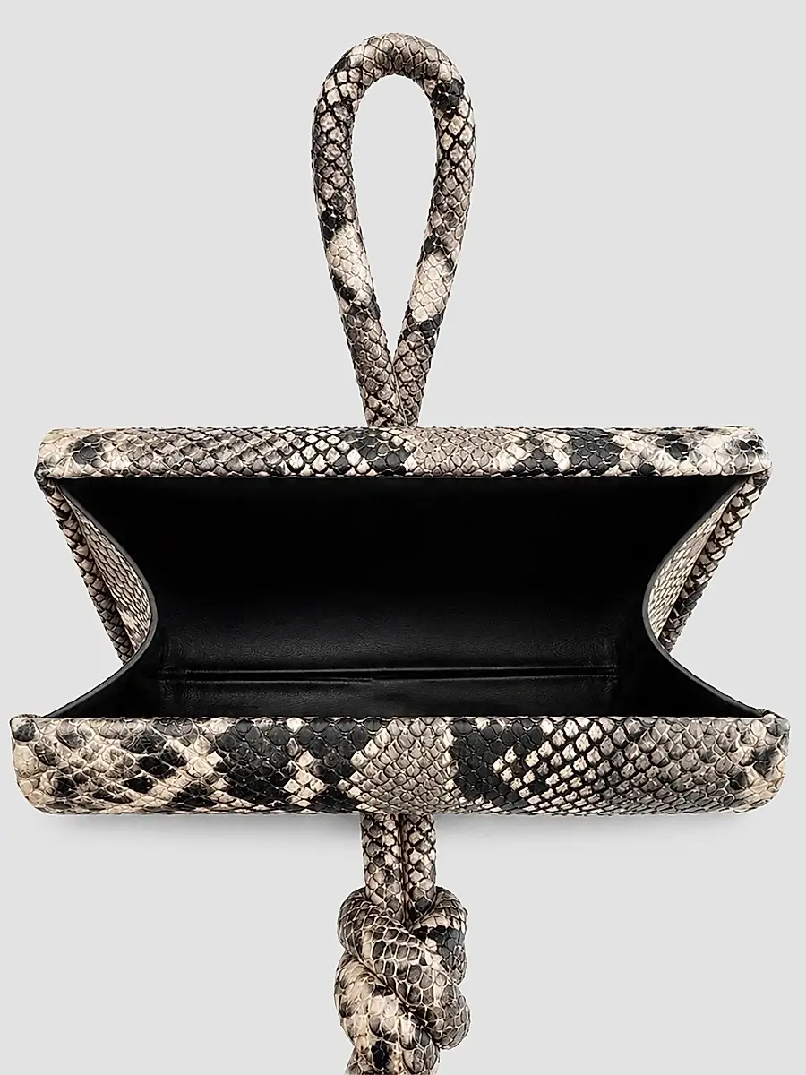 Ahikoza Women's The Amina Snakeskin-Embossed Leather Top Handle Bag | Thumbnail 2 Ahikoza Women's The Amina Snakeskin-Embossed Leather Top Handle Bag | Thumbnail 2