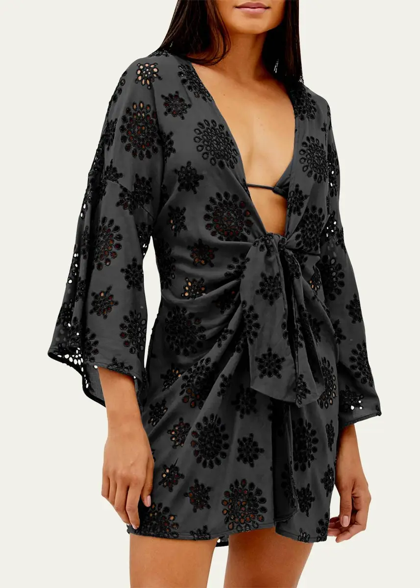 ViX Perola Knot Short Caftan Coverup | Thumbnail 2 ViX Perola Knot Short Caftan Coverup | Thumbnail 2