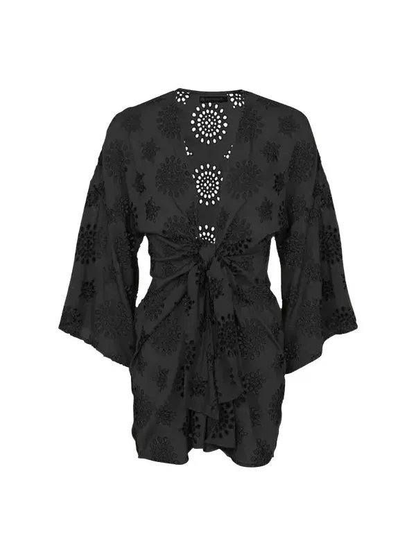 Perola Knot Short Caftan Coverup Perola Knot Short Caftan Coverup