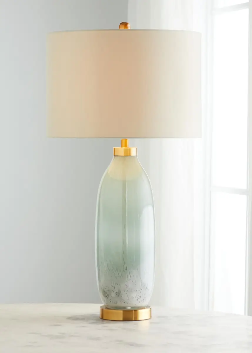 Old World Design Carley Hand-Blown Green Glass Table Lamp | Thumbnail 2 Old World Design Carley Hand-Blown Green Glass Table Lamp | Thumbnail 2