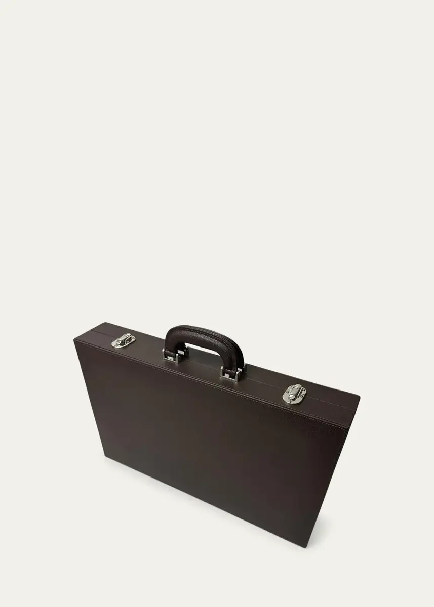 Renzo Romagnoli Large Leather Backgammon Set with Handles | Thumbnail 3
