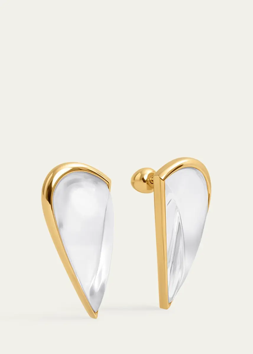 Alaïa Half Heart-Shaped Crystal Earrings | Thumbnail 2 Alaïa Half Heart-Shaped Crystal Earrings | Thumbnail 2