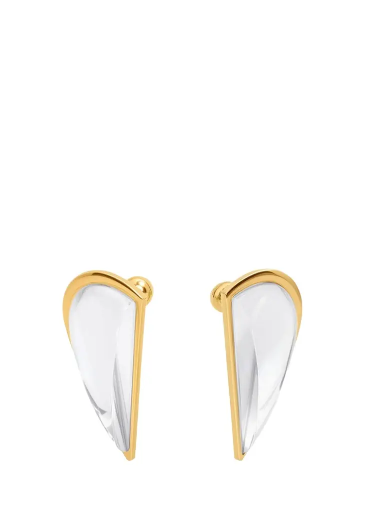 Alaïa Half Heart-Shaped Crystal Earrings | Image 1 Alaïa Half Heart-Shaped Crystal Earrings | Image 1