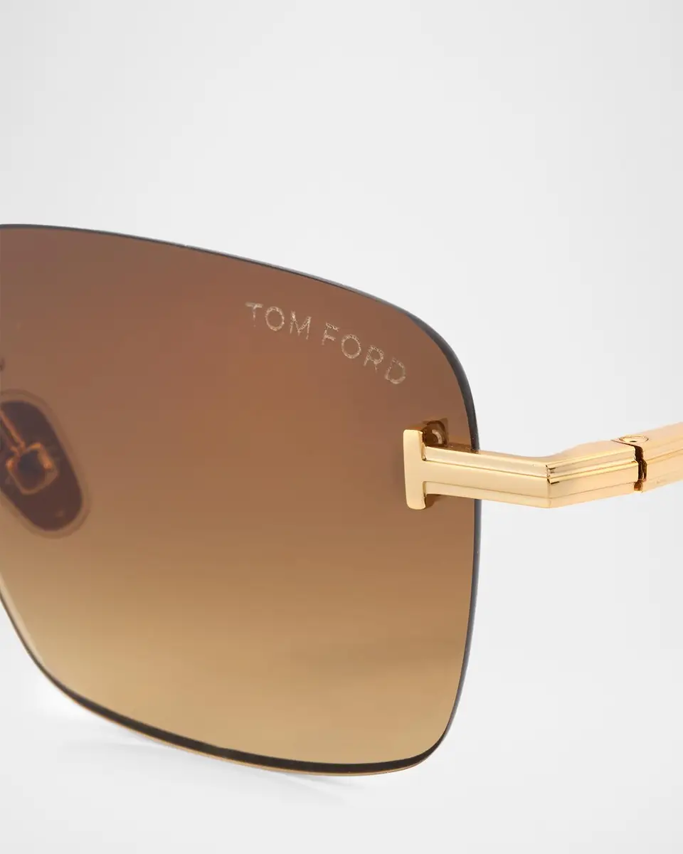 Tom Ford Men's Jake Rimless Rectangular Metal Sunglasses | Thumbnail 5 Tom Ford Men's Jake Rimless Rectangular Metal Sunglasses | Thumbnail 5