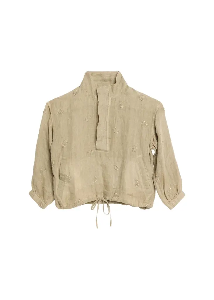 Kartik Research Kaza Paisley-Embroidered Linen Jacket | Image 1 Kartik Research Kaza Paisley-Embroidered Linen Jacket | Image 1
