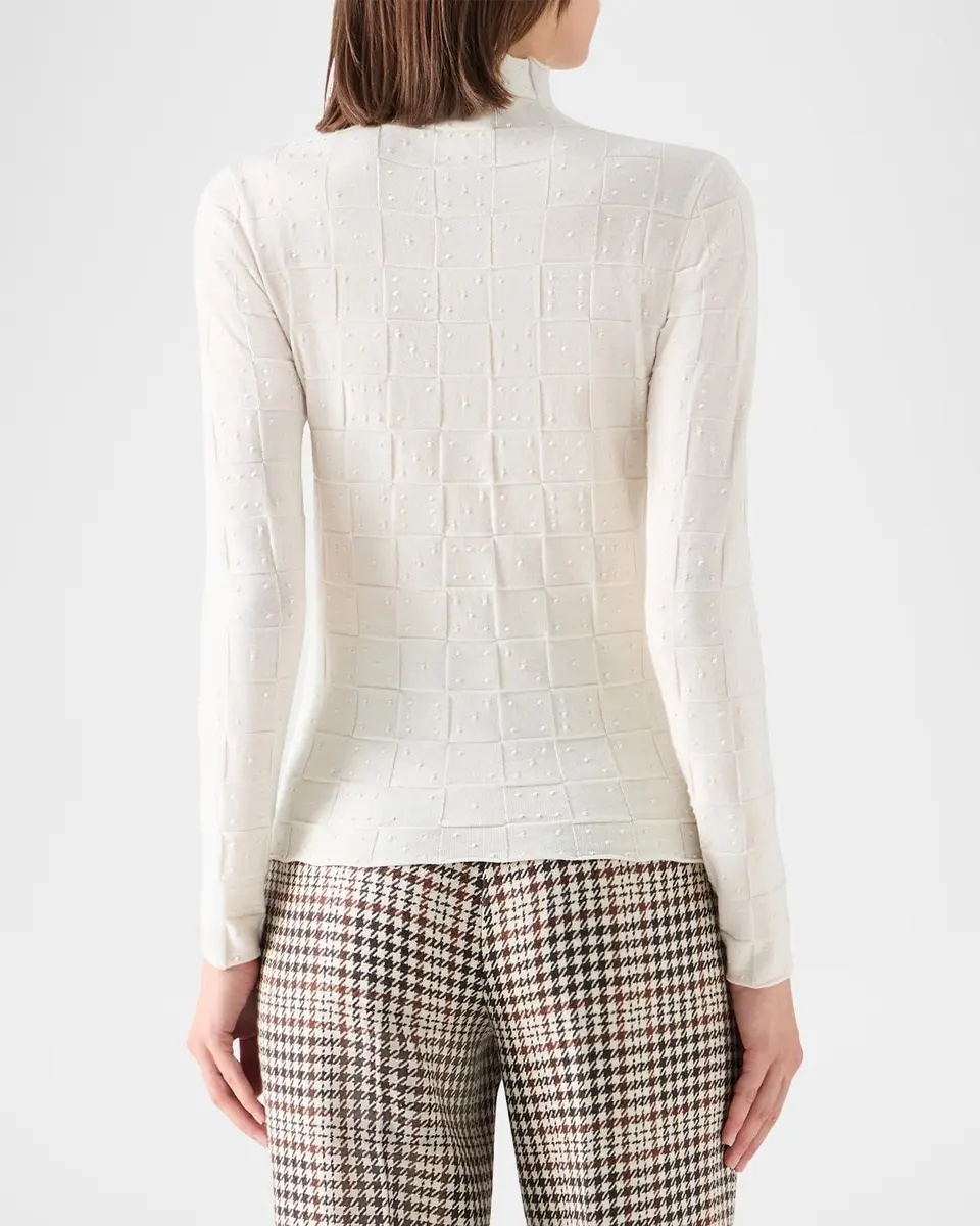 Akris punto Wool Textured Knit Sweater | Thumbnail 3 Akris punto Wool Textured Knit Sweater | Thumbnail 3