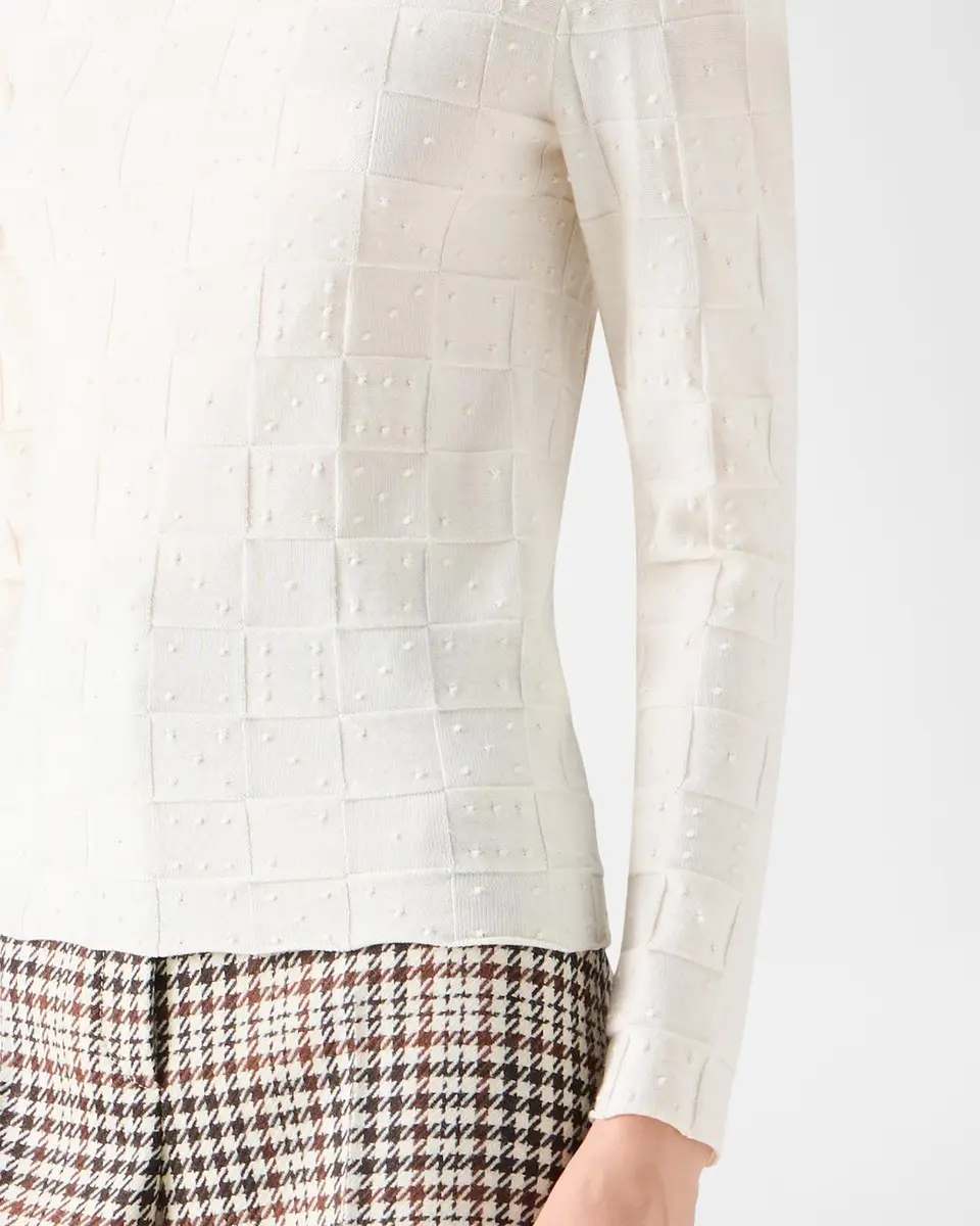 Akris punto Wool Textured Knit Sweater | Thumbnail 5 Akris punto Wool Textured Knit Sweater | Thumbnail 5