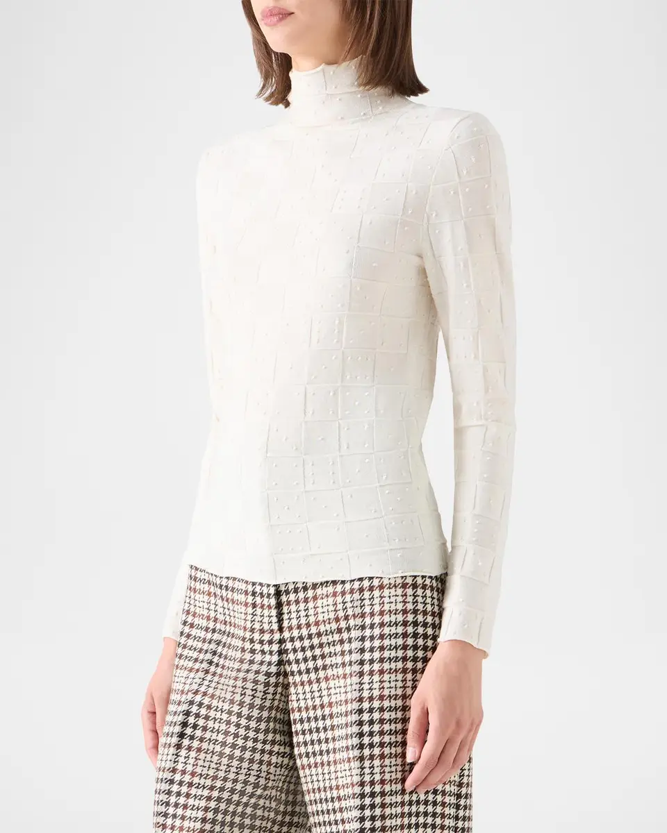 Akris punto Wool Textured Knit Sweater | Thumbnail 6 Akris punto Wool Textured Knit Sweater | Thumbnail 6