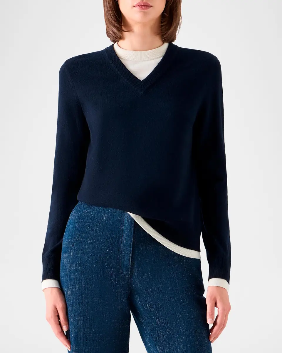 Akris punto Layered Wool-Cashmere Sweater | Thumbnail 4 Akris punto Layered Wool-Cashmere Sweater | Thumbnail 4