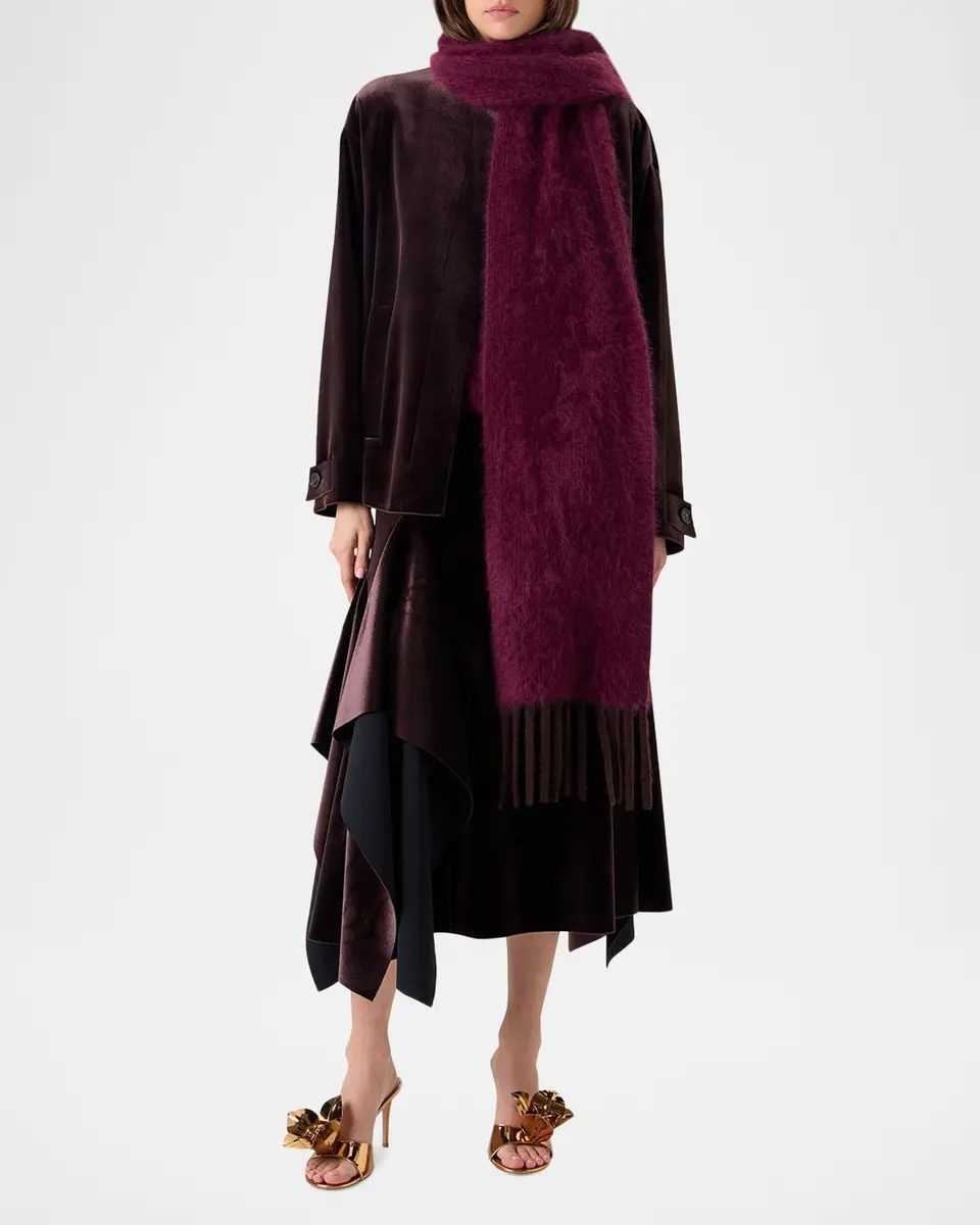 Akris Cloud Cashmere Fringe Scarf, 25 x 10cm | Thumbnail 2 Akris Cloud Cashmere Fringe Scarf, 25 x 10cm | Thumbnail 2