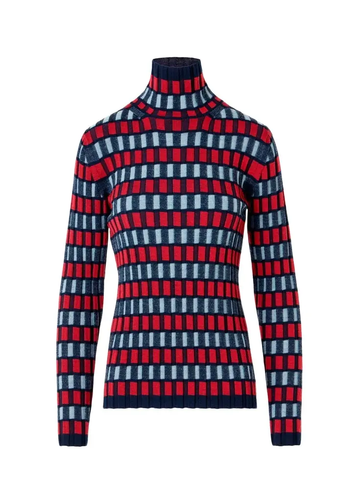 Akris punto Multi-Striped Rib Turtleneck Sweater | Image 1 Akris punto Multi-Striped Rib Turtleneck Sweater | Image 1