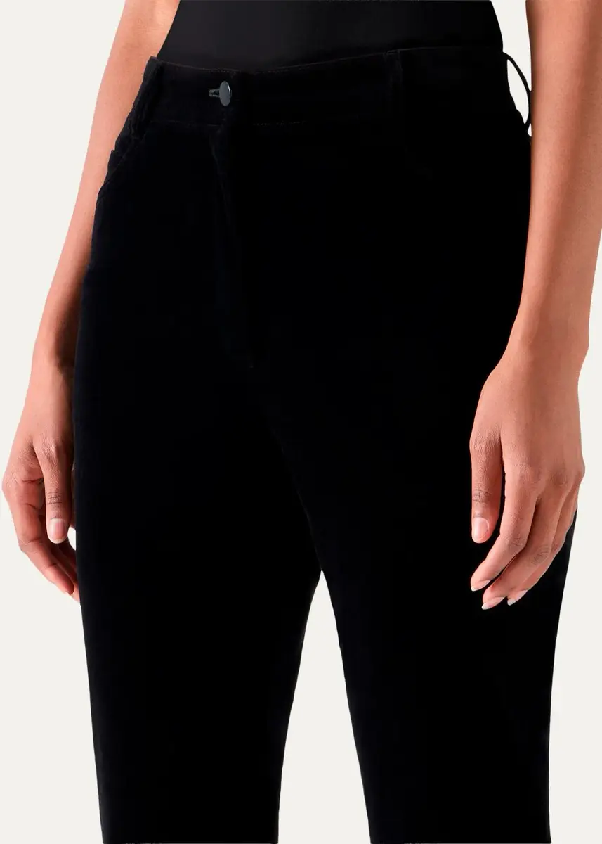 Akris punto Cali Stretch Velvet Bootcut Pants | Thumbnail 5