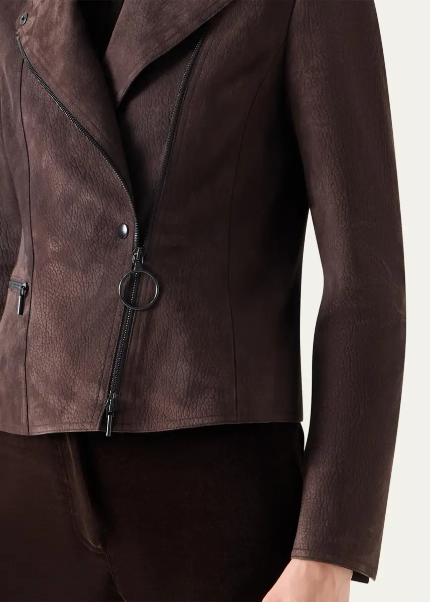 Akris punto Suede Motorbike Jacket | Thumbnail 5 Akris punto Suede Motorbike Jacket | Thumbnail 5