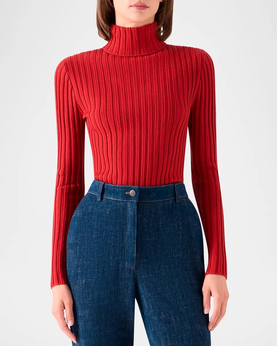 Akris punto Wool Knit Turtleneck Sweater | Thumbnail 3