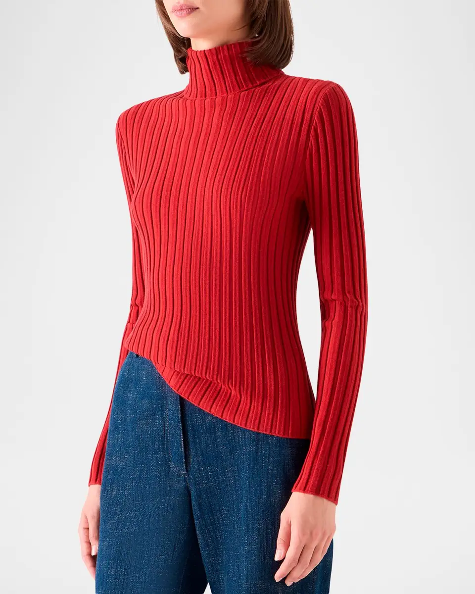 Akris punto Wool Knit Turtleneck Sweater | Thumbnail 5