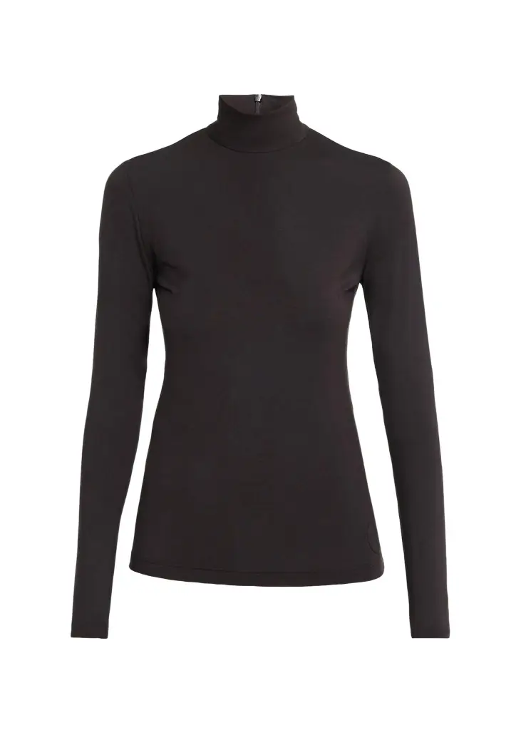 Akris punto Mock Neck Long-Sleeve Jersey Top | Image 1 Akris punto Mock Neck Long-Sleeve Jersey Top | Image 1