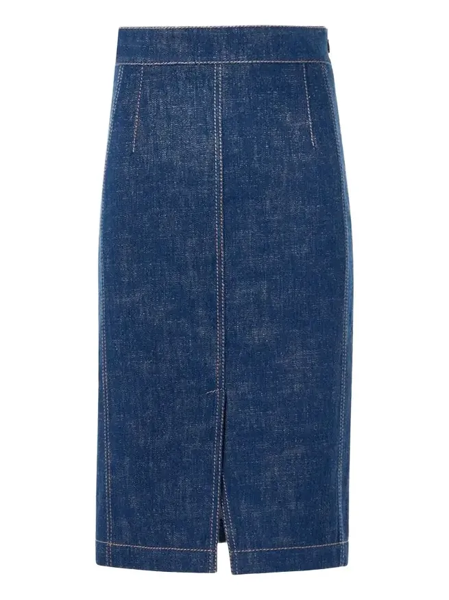 Pencil Winter Denim Midi Skirt Pencil Winter Denim Midi Skirt