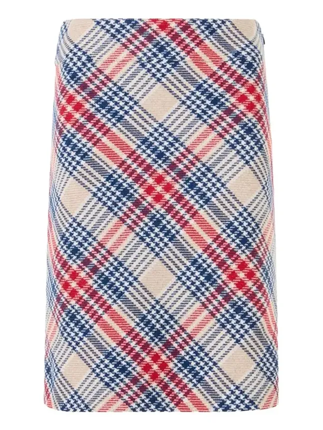 Check Wool-Blend Mini Skirt Check Wool-Blend Mini Skirt