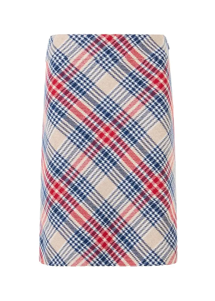 Akris punto Check Wool-Blend Mini Skirt | Image 1 Akris punto Check Wool-Blend Mini Skirt | Image 1