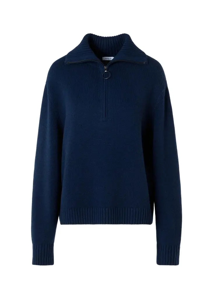 Akris punto Chunky Yak Knit Half-Zip Pullover | Image 1 Akris punto Chunky Yak Knit Half-Zip Pullover | Image 1