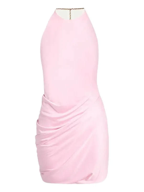 Medusa Chain Satin-Viscose Mini Dress