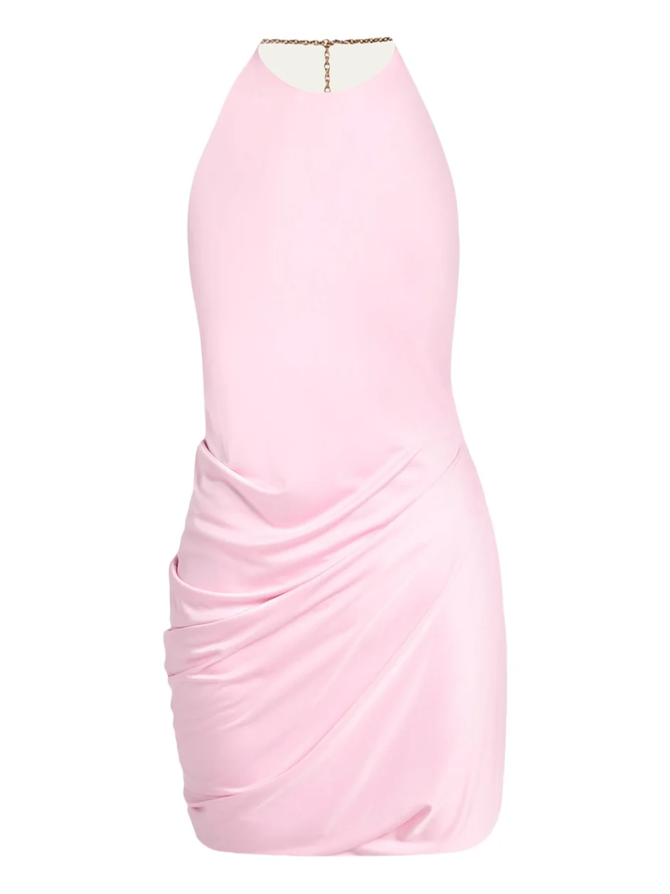 Medusa Chain Satin-Viscose Mini Dress Medusa Chain Satin-Viscose Mini Dress