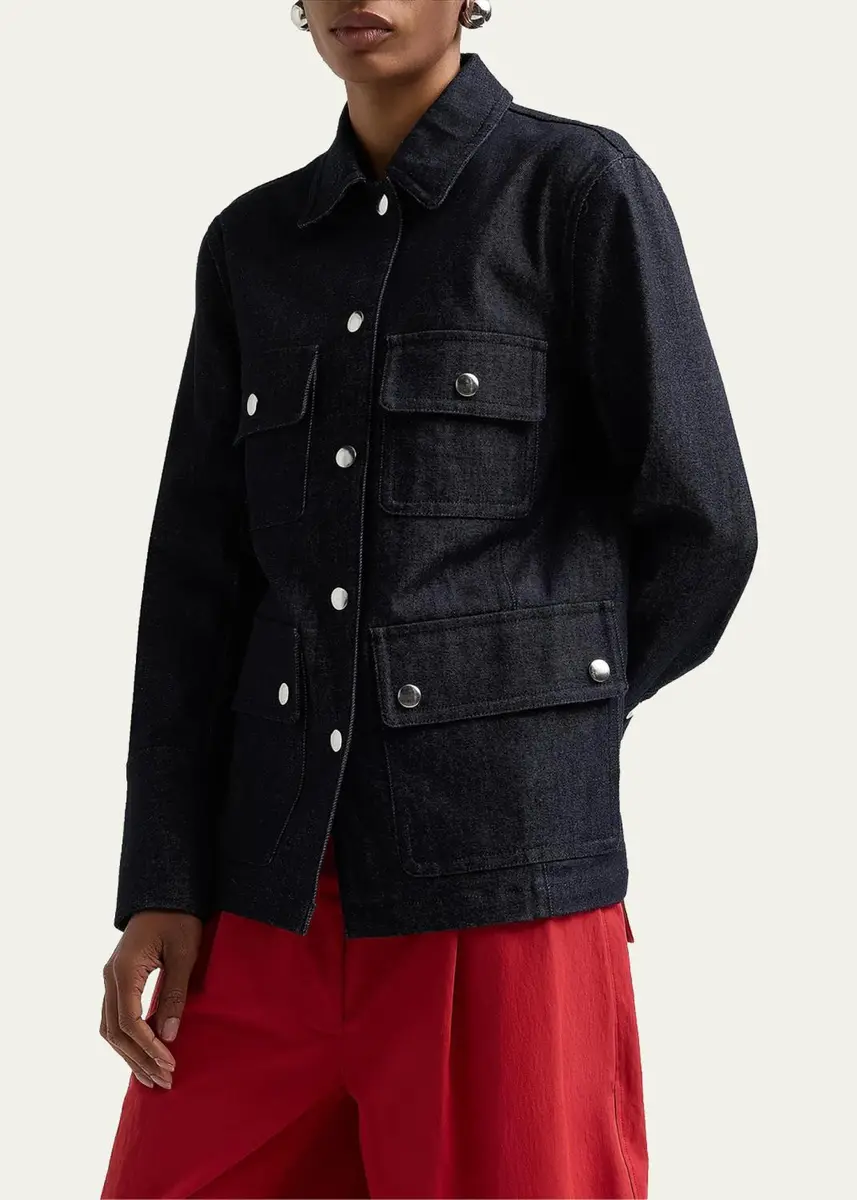 Proenza Schouler White Label Stella Stretch-Cotton Twill Jacket | Thumbnail 4 Proenza Schouler White Label Stella Stretch-Cotton Twill Jacket | Thumbnail 4